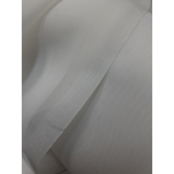 French Tergal Fabric, White, 116" Wide, BY the YARD, 100% Polyester, Sheer, BTY - Picture 2 of 4